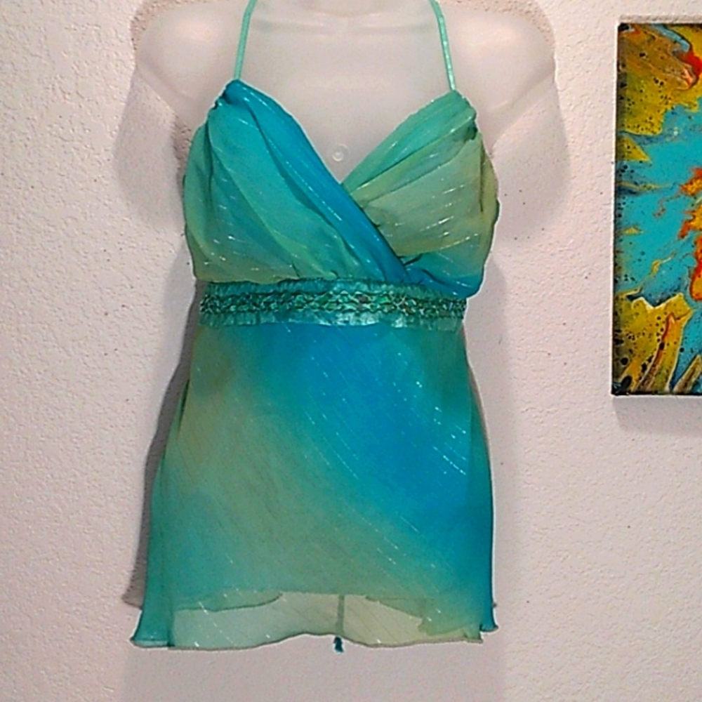 FUNKADELIC Princess of the Sea Sparkly Tie Back Top